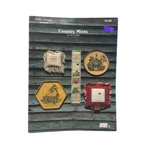 Vintage Cross Stitch Patterns, Country Minis by Judy M Gibbs Book 2, Hollie 1982